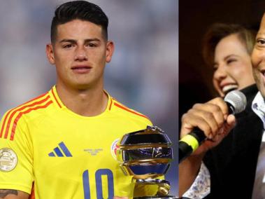 James Rodríguez y 'El Tino' Asprilla