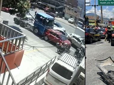 Choque múltiple en Medellín