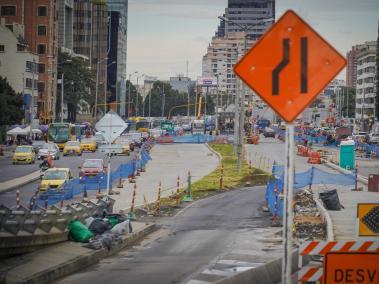 Imágenes de los avances en las obras de Transmilenio Tramo 9 por la avenida 68 hoy 9 de agosto del 2024. FOTO MAURICIO MORENO CEET EL TIEMPO @mauriciomorenofoto