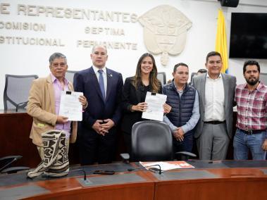 Los ponentes firmantes de la segunda ponencia de la reforma laboral.