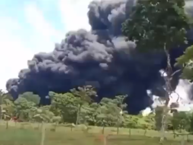 La explosión se registró durante la tarde de este lunes.