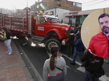 Paro de camioneros en Bogotá.