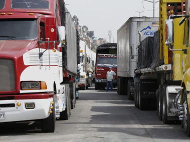 Paro de camioneros en Bogotá