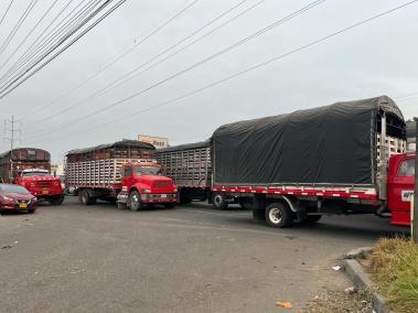 Paro de camioneros en Mosquera