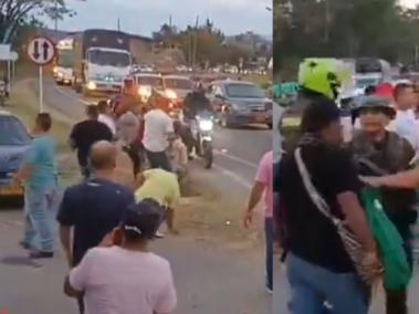 Camioneros e indígenas pelearon en Popayán.