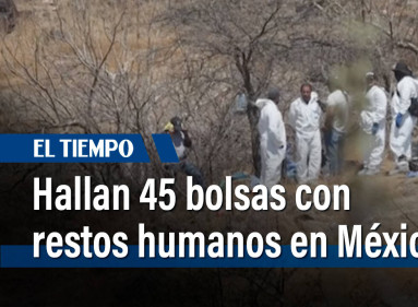 Al menos 45 bolsas con restos humanos fueron localizadas en un barranco en el estado mexicano de Jalisco (oeste) durante la búsqueda de siete jóvenes reportados como desaparecidos días atrás, informaron autoridades locales.