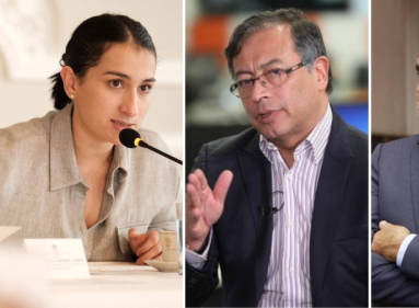 Laura Sarabia, Gustavo Petro y Armando Benedetti