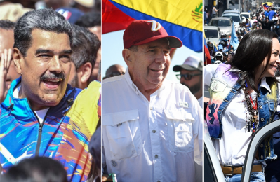 Nicolás Maduro, Edmundo González y María Corina Machado.