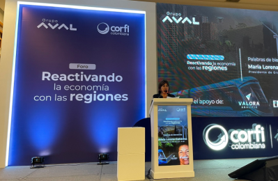 La presidente de Grupo Aval, María Lorena Gutiérrez