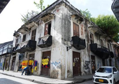 Casas en riesgo de desplome en el Centro Histórico de Cartagena