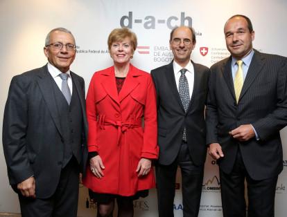 Michael Bock, embajador de Alemania; embajadora de Austria, y Boris Kruijssen, Kurt Kunz, embajador de Suiza; Marianne Feldmann, director de Lure Media.