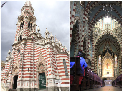 SANTUARIO NUESTRA SEÑORA DEL CARMEN:  Carrera 5 n.° 8-36. Es un templo católico dedicado a la Virgen María, bajo la advocación del Carmen. Sus llamativos colores impactan mientras se recorre el barrio La Candelaria, en donde está ubicada. Fue diseñado por el arquitecto salesiano Giovanni Buscaglione, en estilo gótico florentino, con toques bizantino y árabe. Hoy habrá, a las 3 p. m., la Cena del Señor, el lavatorio de los pies y una procesión con el Santísimo al Monumento, y mañana, una acción litúrgica recordando la pasión y muerte del Señor (3 p. m.).