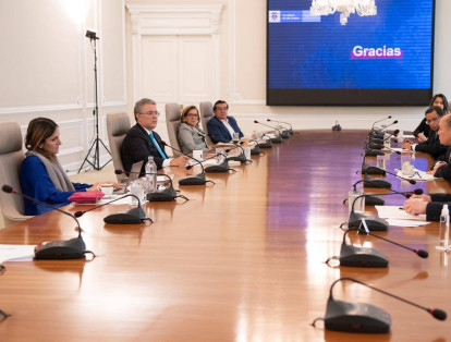 El presidente Iván Duque con los presidentes de las altas cortes