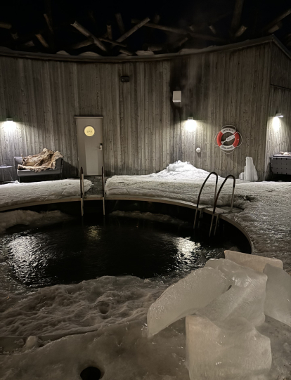 Había que entrar, literalmente, a un hueco en medio del hielo.