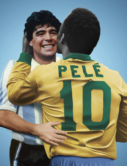 Obra Pelé besucón, del artista plástico brasileño Luis Bueno