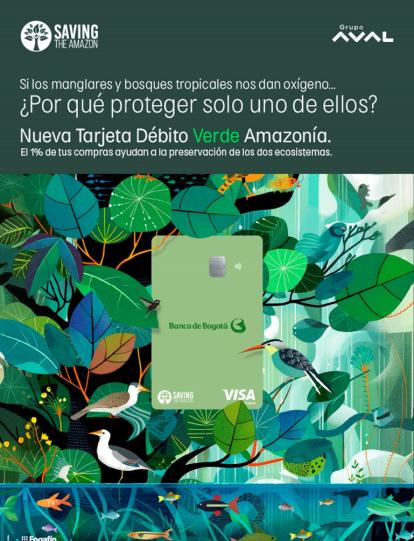 La Tarjeta Débito Amazonía apoyarán la restauración de dos ecosistemas de gran importancia en el país, donando el 1% del valor de sus compras a este fin.