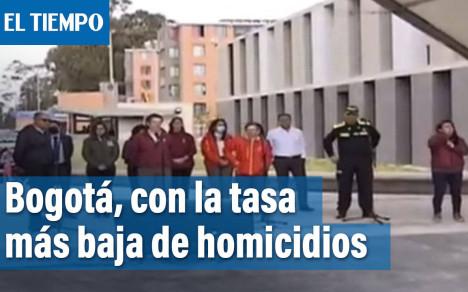 La alcaldesa de Bogotá asegura que tiene la tasa de homicidios más baja