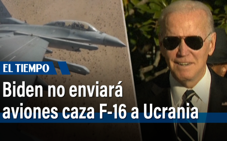 El presidente de Estados Unidos Joe Biden dijo el lunes que no enviará aviones caza F-16 a Ucrania para ayudar en su guerra contra la invasión rusa.