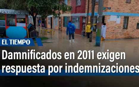 ¿Qué pasó con las indemnizaciones?, cerca de 5 mil damnificados de Bosa y Kennedy afectados por las inundaciones de 2011, siguen esperando que les llegue el pago por los daños que sufrieron en sus viviendas. Han pasado 12 años sin que haya un fallo y aún, siguen recolectándose las prueba.