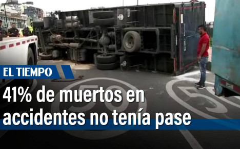 41% de conductores muertos en accidentes viales no tenía pase