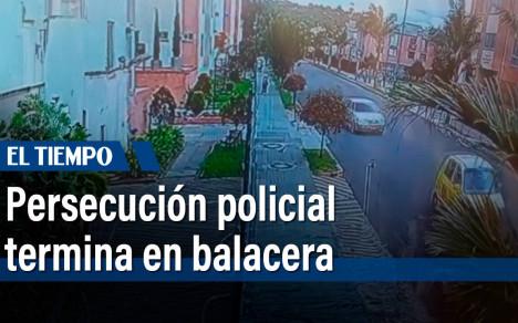 Ladrones que se movilizaban en un carro recibieron a disparos a policías en persecución