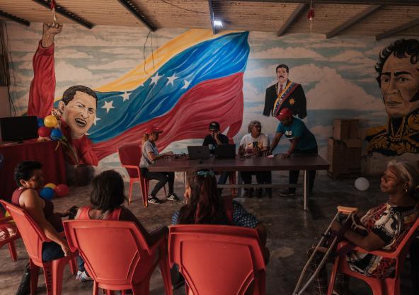 Partidarios del Presidente Nicolás Maduro de Venezuela durante un evento el mes pasado en Caracas, la capital.