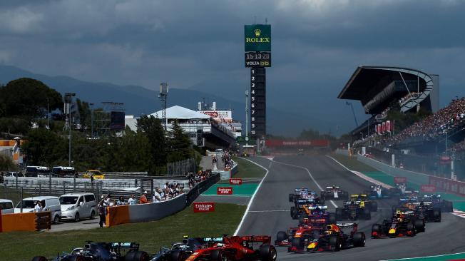 Hamilton tomó la primera posición desde la largada del Gran Premio de España.