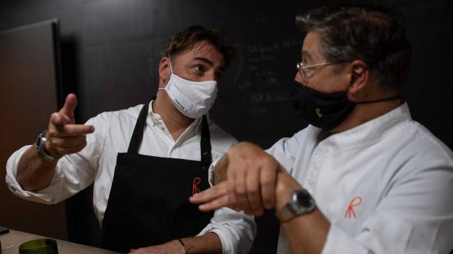 Jordi y Joan Roca, pastelero y chef de El Celler de Can Roca.