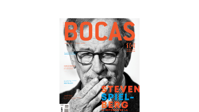 La portada de la edición 113 de BOCAS es Steven Spielberg, la leyenda del cine mundial.