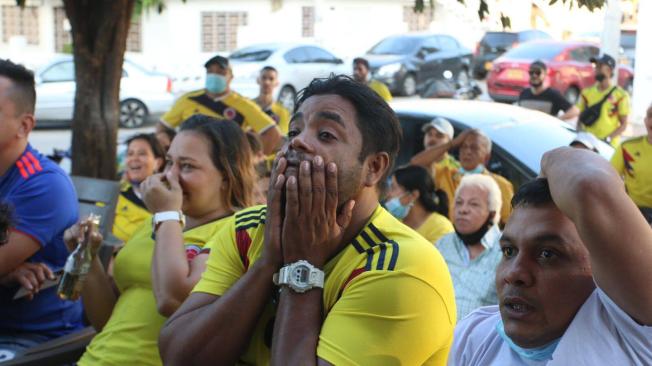 Perú ganó el encuentro 1-0 contra la selección Colombia, por el clasificatorio al mundial de Qatar 2022. 28 de enero 2022.