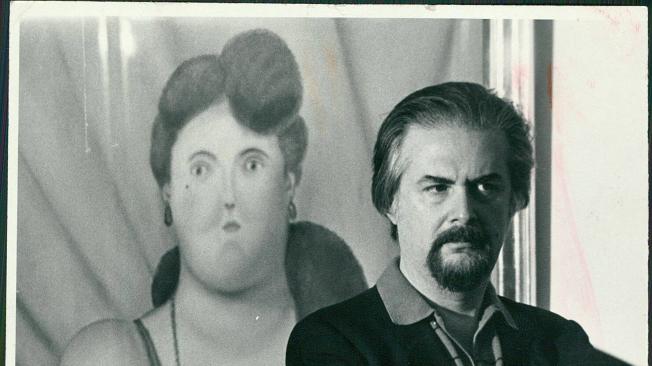 Fernando Botero en exposición en agosto de 1982.