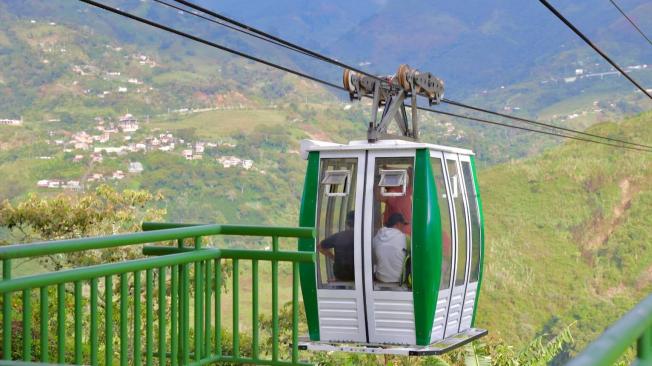 El cable aéreo del corregimiento San Sebastián de Palmitas tiene tres estaciones: La Aldea, Las Teresitas y Morrón.