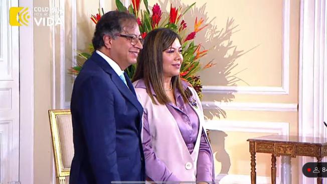 El presidente Petro y la fiscal Luz Adriana Garzón.