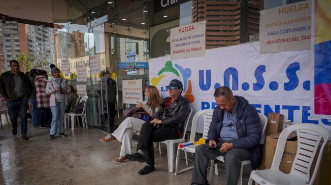 Huelga ministerio del Trabajo en el centro de la ciudad . Bogota 5 de junio del 2024. FOTO MAURICIO MORENO CEET EL TIEMPO