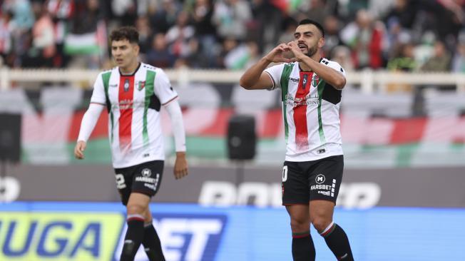 Jugadores del Club Deportivo Palestino, de Chile.