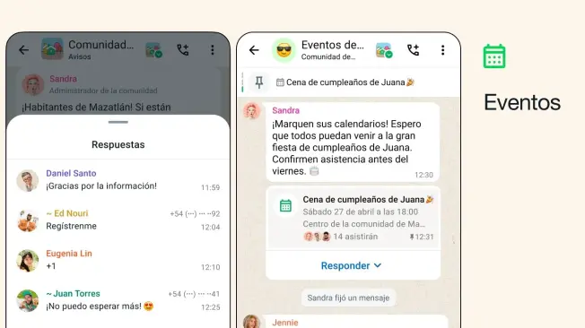 Eventos en WhatsApp