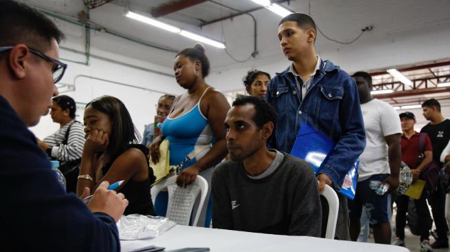 El venezolano Jeanpier Ramírez fue uno de los migrantes que asistió a la feria de empleo.
