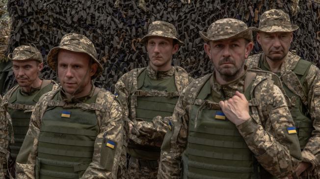 Sesión de entrenamiento del Ejército de Ucrania en una zona no revelada en la región de Járkov.