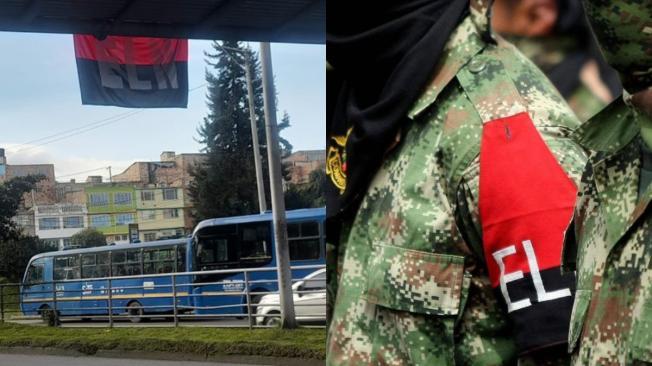 Bandera del ELN apareció colgada en un puente de la localidad de Usme.