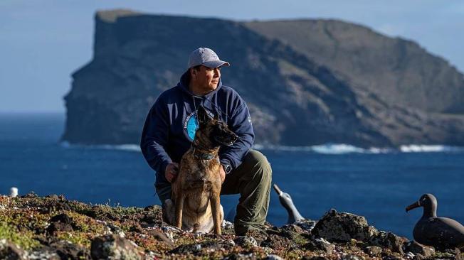 Julio Hernández Montoya en la Isla Guadalupe. El científico recibió el premio Buffet de National Geographic por liderazgo en conservación.