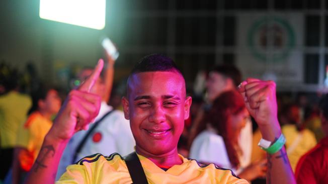 Hinchas de la Selección Colombia festejan en Barranquilla paso a la final de Copa América 2024
