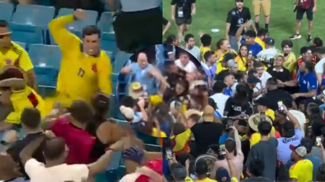 Pelea Colombia vs. Uruguay