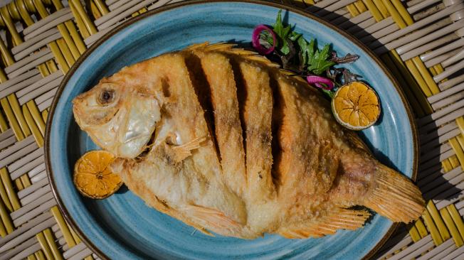 Mojarra al estilo caribeño