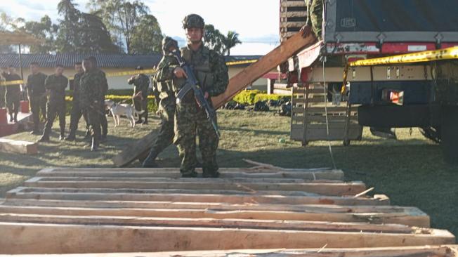 Momentos del operativo en Cauca.
