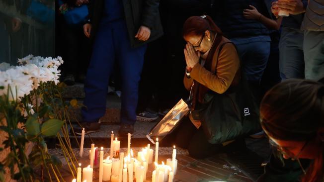 Velatón por la muerte de la residente Catalina Gutiérrez.