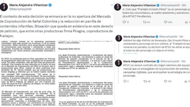 Trinos de la periodista María Alejandra Villamizar.