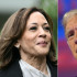 La vicepresidenta de Estados Unidos, Kamala Harris, y el expresidente Donald Trump.