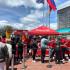 El fin de semana pasado Coca Cola estuvo repartiendo bebidas y empanadas gratis en el centro comercial Centro Mayor.