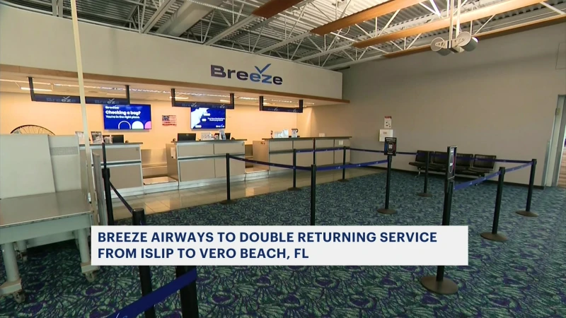 Story image: Breeze Airways to double return service from Islip to Vero Beach, Florida