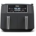 Ninja DZ201 Foodi 6-in-1 2-Basket Air Fryer with DualZone Technology, 8-Quart Capacity, and a Dark Grey Stainless Finish